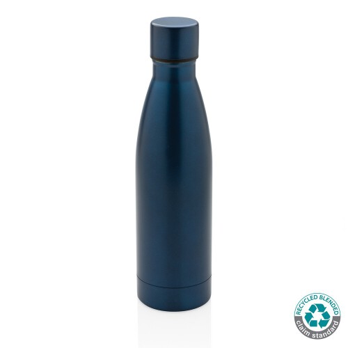 Próżniowa butelka sportowa 500 ml, stal nierdzewna z recyklingu blue P433.275 