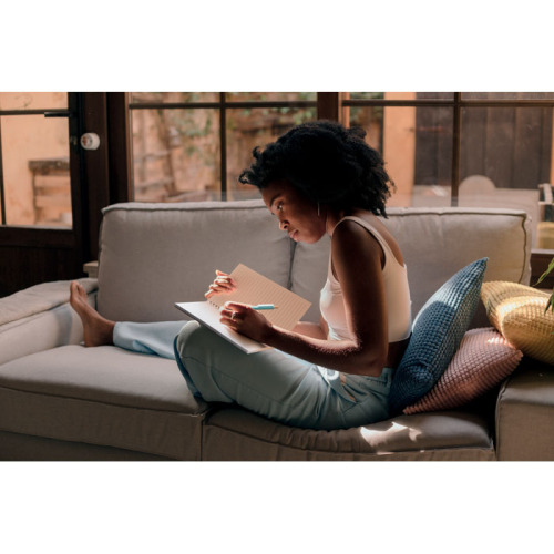 Notatnik A5 z kartonu z recyklingu Bezowy MO2523-13 (6)