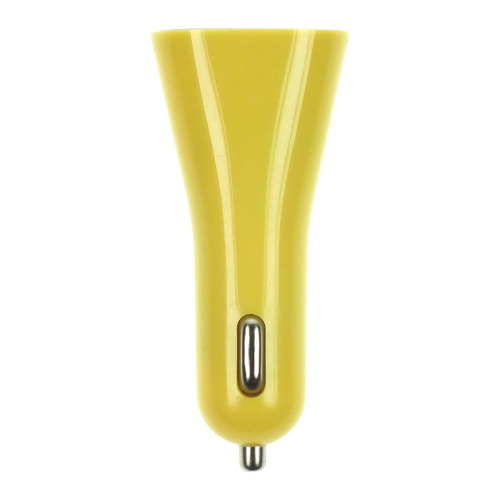 Ładowarka samochodowa USB żółty V3293-08 (1)