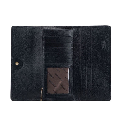 Damski portfel WITTCHEN z lakierowanej skóry z monogramem Czarny WITT34-1-413 (1)