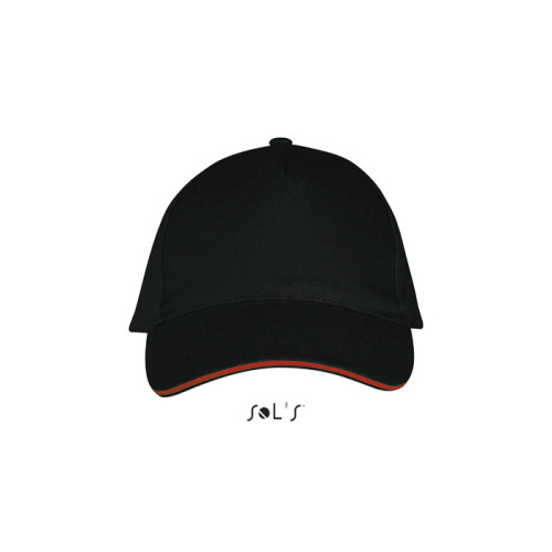 LONG BEACH Czapka 5 pan. Negro/Rojo S00594-BD-M 