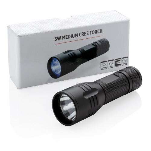 Latarka CREE 3W Czarny P513.561 (9)