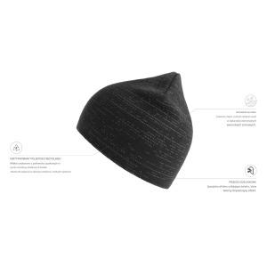 Czapka Beanie Odblaskowa Poliester z Recyklingu