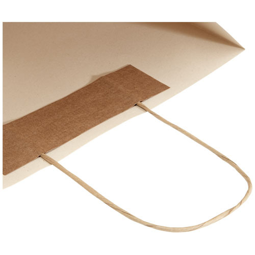 Torba papierowa z odpadów rolniczych ze skręcanymi uchwytami – 31 x 12 x 31 cm Złamana biel 1ZM00401 (6)