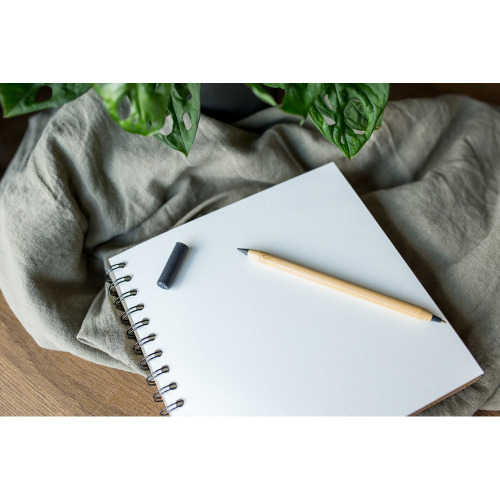 Bambusowy długopis 2 w 1, "wieczny" ołówek | Mikayla Pomarańczowy V2244-07 (6)