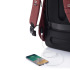 Bobby Hero Small plecak na laptopa do 13,3" i tablet 12,9", chroniący przed kieszonkowcami, wykonany z RPET burgund V0996-12 (6) thumbnail