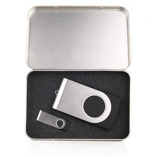 Zestaw upominkowy pendrive 4GB i Power Bank 4000mAh Szary EG S2207 (1)