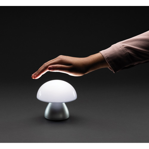 Lampka na biurko Luming, plastik z recyklingu Szary P513.742 (7)