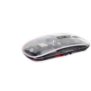 SCX.design O24 przezroczysta mysz bezprzewodowa Bluetooth® 2,4 GHz z wieloma trybami