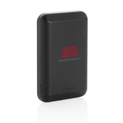 Magnetyczny, bezprzewodowy power bank 5000 mAh, 5W Czarny P322.281 (13)