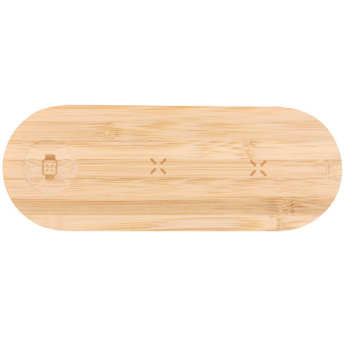 Bambusowa ładowarka bezprzewodowa 15W, 3 w 1 Neutralny VA243-00 (2)