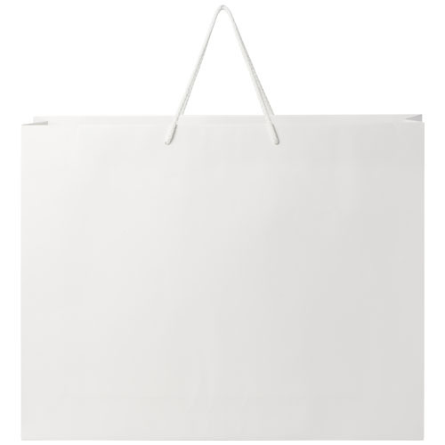Ręcznie robiona torba z papieru integra z plastikowymi uchwytami – 45 x 10 x 35 cm Biały 1ZB01201 (2)
