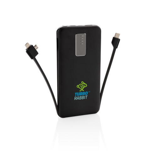 Power bank 10000 mAh ze zintegrowanym kablem 3 w 1 Czarny P322.041 (8)