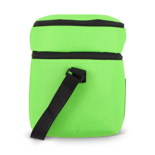 R-PET 600D Dwukomorowa torba chłodząca 30 x 20 x 24 cm 12L Jasnozielony LT95393-N0032 (2)