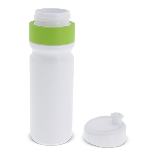 Bidon sportowy z obwódką  750ml Biały / jasnozielony LT98786-N0132 (2)