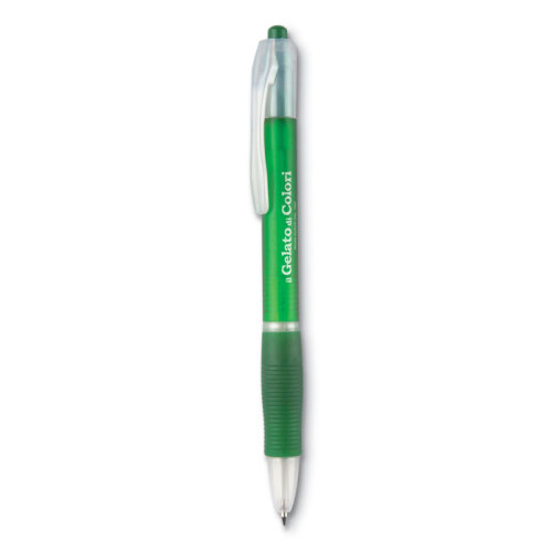Długopis z gumowym uchwytem przezroczysty zielony KC6217-24 (1)