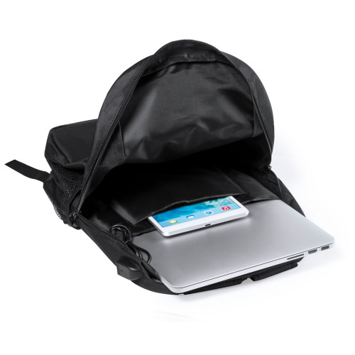 Plecak, przegroda na laptopa i tablet, gniazdo USB do ładowania telefonów czarny V0513-03 (2)