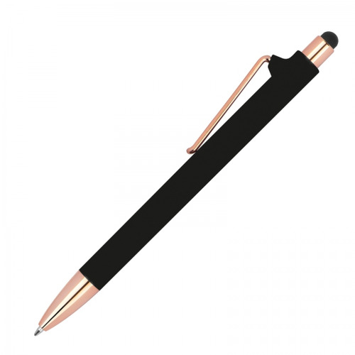 Długopis plastikowy soft touch LENA Czarny 1387303 (1)