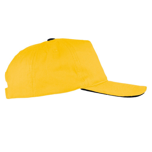 Czapka z daszkiem żółty V7021-08 