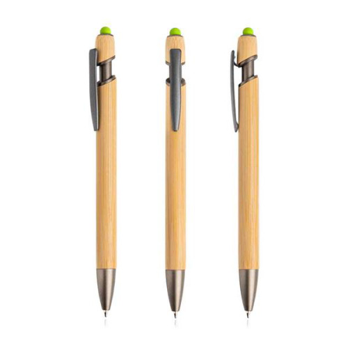 Długopis bambusowy z touchpenem / Boouchllor Jasnozielony IP13152343 
