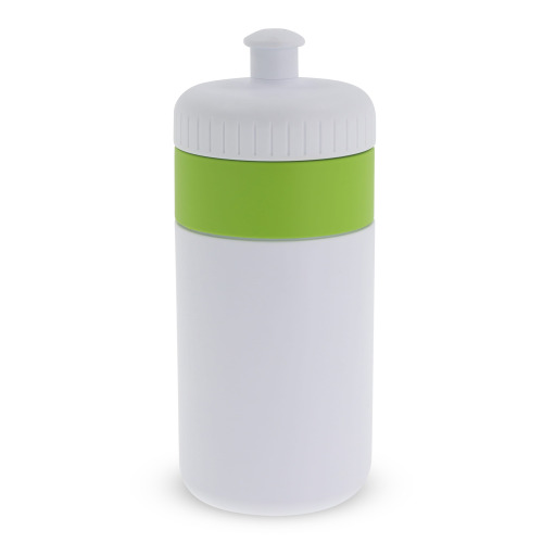 Bidon Sportowy Z Obwódka 500ml Biały / jasnozielony LT98735-N0132 (1)