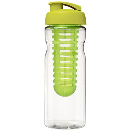 Bidon H2O Base® z wieczkiem na zacisk o pojemności 650 ml zmożliwością przyrządzania wody smakowej Przezroczysty 21004603 (2)