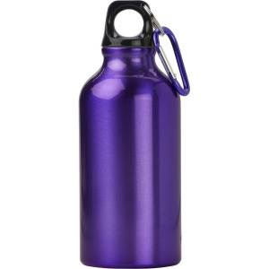 Bidon, butelka sportowa 400 ml z karabińczykiem fioletowy