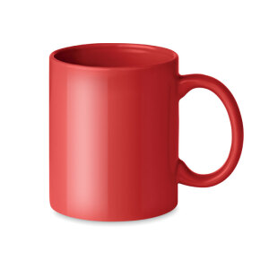 Kolorowy kubek ceramiczny czerwony