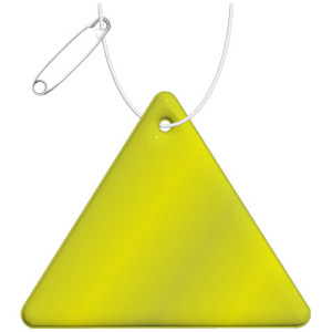 RFX™ reflective odblaskowa zawieszka z TPU, trójkąt Neonowy żółty