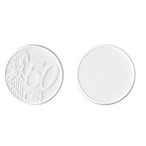 Plastikowy żeton do wózka 0,50 € / Coin 50 Biały