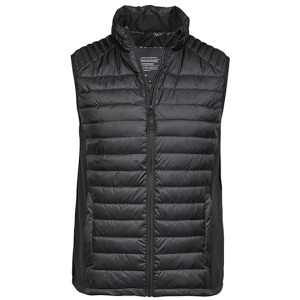 Kamizelka Męska Dopasowana Softshell Wodoodporna - Black & Black