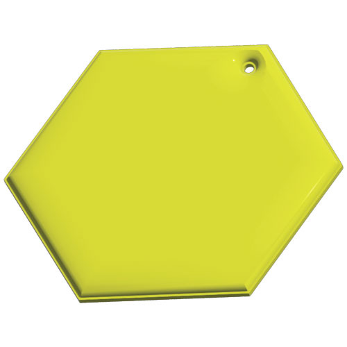 RFX™ reflective odblaskowa zawieszka z TPU, sześciokąt Neonowy żółty 1PR11113 (2)
