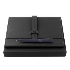 Zestaw upominkowy HUGO BOSS długopis i teczka A5 - HDM212A + HSV2124L Czarny