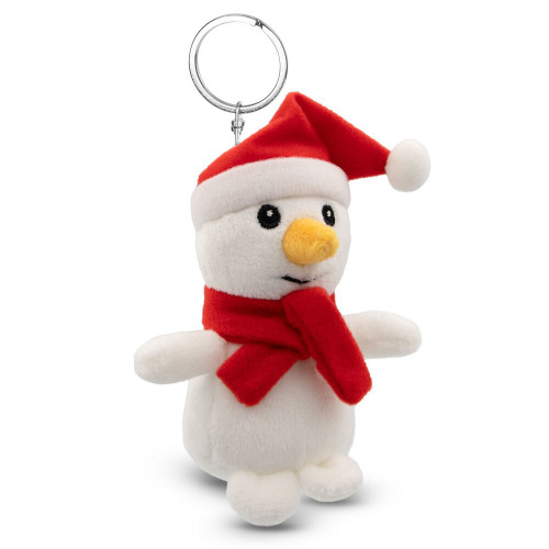 Pluszowy bałwanek, brelok | Anatols Biało-czerwony HE862-52 