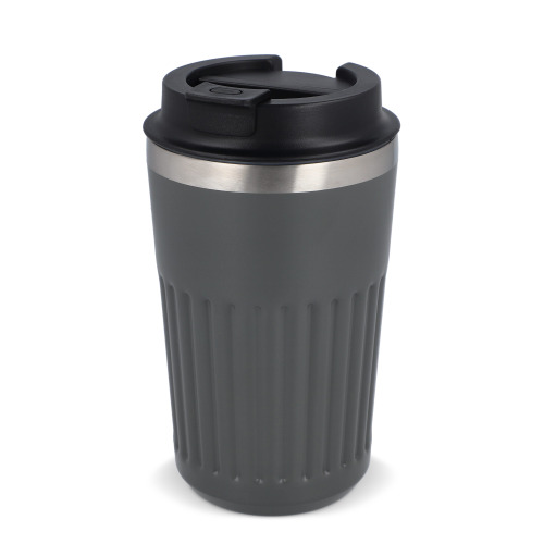 Termos na kawę ze stali nierdzewnej pochodzącej z recyklingu, 400 ml Szary LT98698-N0061 