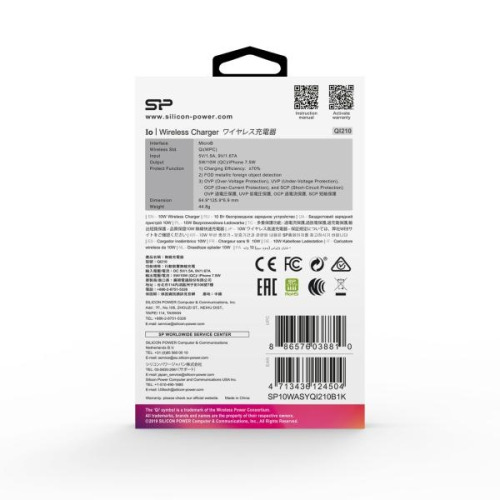 Ładowarka bezprzewodowa Io Qi210 Silicon Power Czarny EG827803 (3)