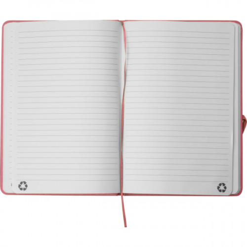 Notatnik A5 w linie z materiałów z recyklingu DOMINIK Różowy 2526111 (5)