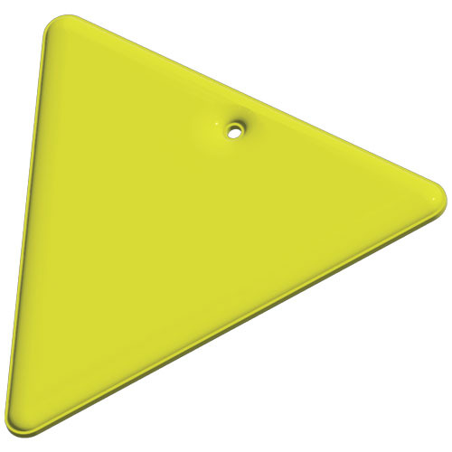 RFX™ reflective odblaskowa zawieszka z PVC, odwrócony trójkąt Neonowy żółty 1PR11413 (2)