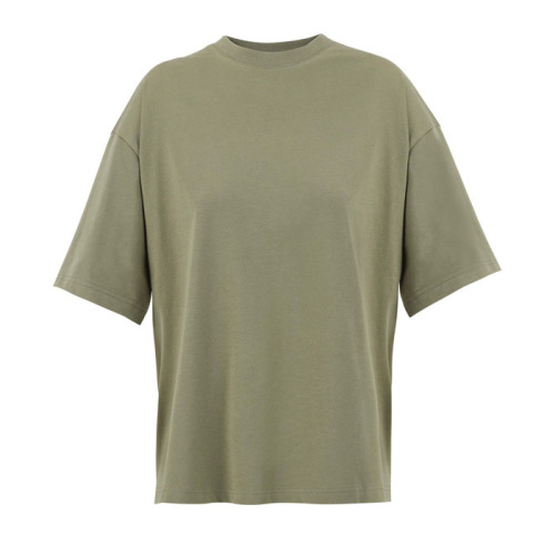 BOXY WOMEN T-SHIRT OVERSIZE Khaki S03807-KH-M 