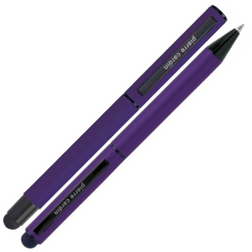 Zestaw piśmienny długopis i pióro kulkowe touch pen soft touch CELEBRATION Pierre Cardin Fioletowy B0401004IP312 