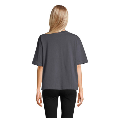 BOXY WOMEN T-SHIRT OVERSIZE Mysi Szary S03807-MU-L (1)