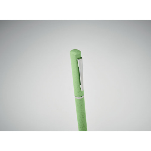 Długopis wykręcany słoma/ABS Zielony MO2449-09 (2)