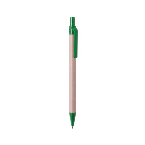 Długopis z kartonu z recyklingu zielony
