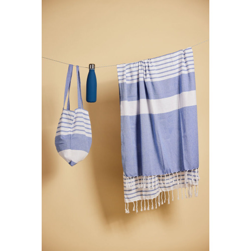 Ręcznik eko ELLA HAMAM 90x170CM, niebieski Niebieski 5018466- (2)