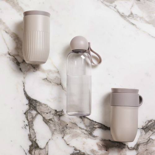 Sagaform Ture butelka na wodę 600 ml Transparentny / Taupe LT52056-N0458 (6)