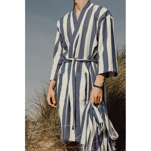 Szlafrok VINGA Ornos S/M Niebieski VG621-02 (2)