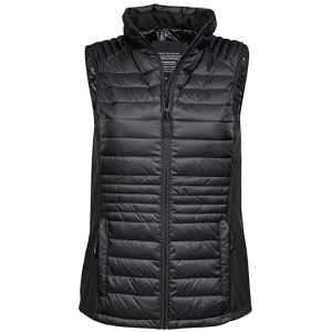 Kamizelka Damska Dopasowana Softshell Wodoodporna Oddychająca - Black & Black