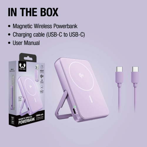 Fresh 'n Rebel Powerbank bezprzewodowy 10000 mAh kompatybilny z MagSafe Liliowy LT49745-N0071 (3)
