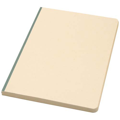 Liliana notatnik A5 z trzciny cukrowej z miękką okładką z RPET Zielony melanż 10612561 