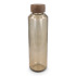 Butelka InSideOut z recyklingowanego szkła ReuuZ z drewnianym korkiem 650 ml Transparentny / brązowy LT57013-N0451  thumbnail